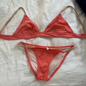 Solid & Striped (Never Worn!) Coral / Orange Bikini